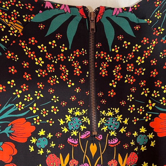 Free People Dress -Strawberry Fields Black Floral Summer Mini, Size: M - Picture 7 of 16